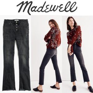 Madewell Cali Demi Boot Jeans Asymmetrical Hem 24